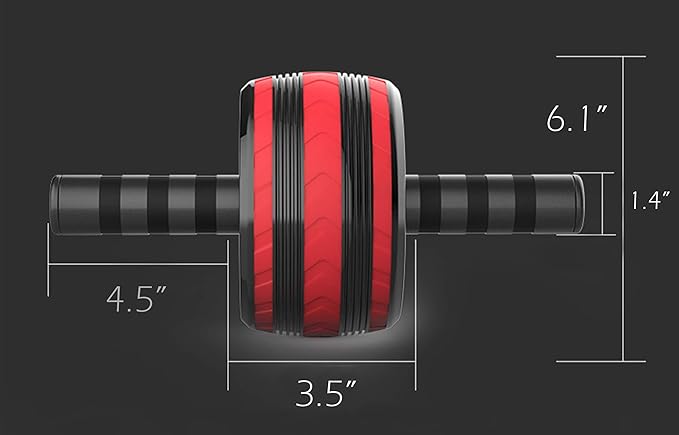 AB Wheel Roller, Exercise Abdominal Fitness Wheel, Work-out Strength-Training Roller, 11.2"W