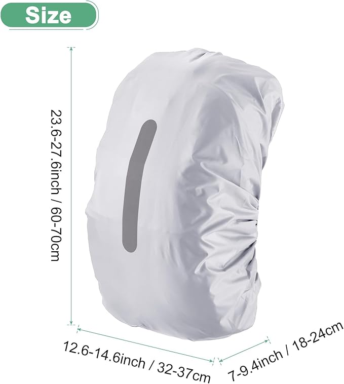 Waterproof Backpack Rain Cover Waterproof Backpack Cover, Bag Rain Cover with A Vertical Reflective Strap for Hiking/Biking/Camping/Outdoor Traveling