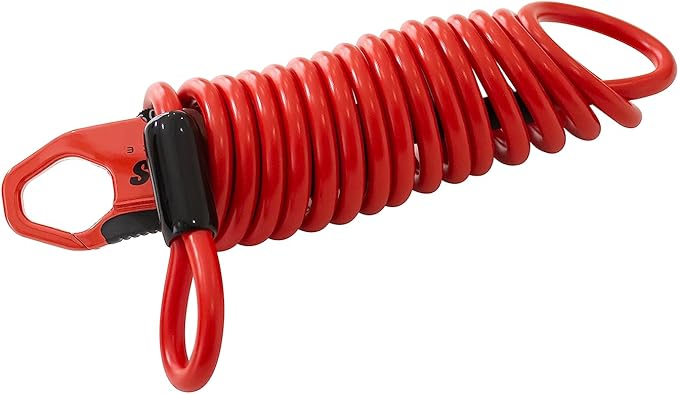 Bike Lock Cable, Q5-COCON 6ft Red, 3-Digit Resettable Combination Cable Lock, Compact Design, Easy to Carry, Bicycle Lock Cable