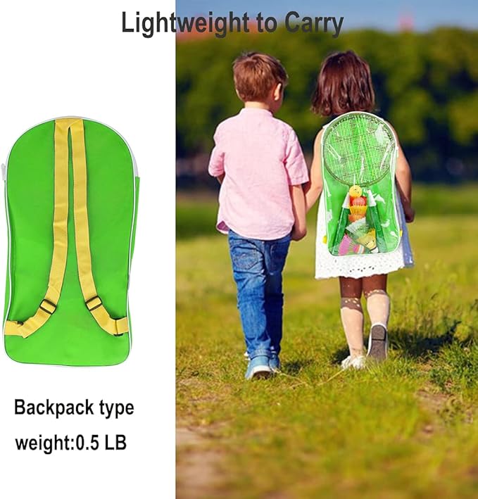 Badminton Rackets for Children,12 in 1 Shuttlecocks Racquet Sports Set w/Lightweight Carrying Bag for Kids Professionals Beginner Players Indoor Outdoor Sport Game