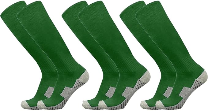 Baseball Socks 3 Pairs for Kid Youth Adult(4-20 Years Old) Team Sport Athletic Soccer Socks Cushion Softball Socks