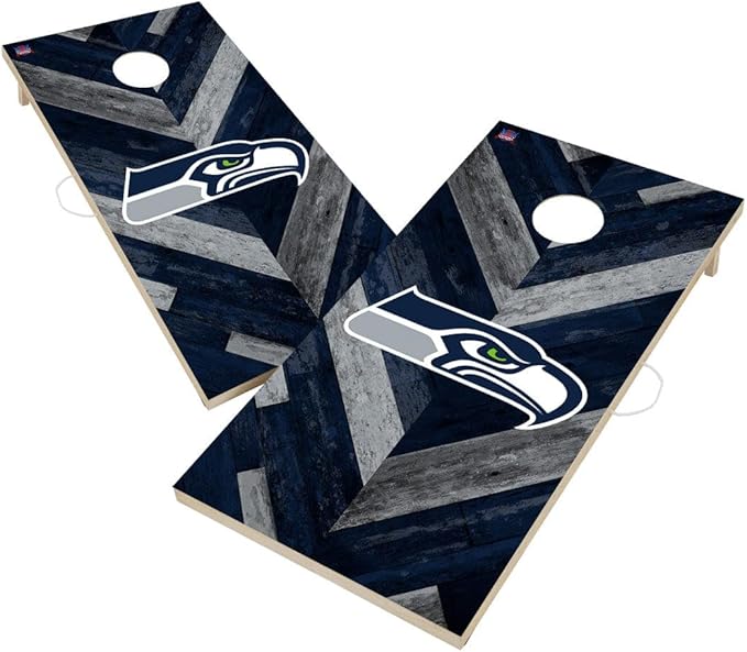 Football Team Cornhole Boards, 2x4 Regulation Corn Hole Game Set, Officially Licensed Cornhole Game, Perfect for Tailgates