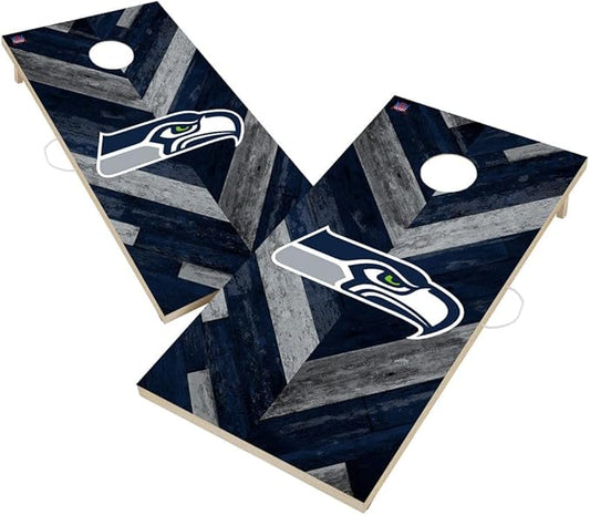 Football Team Cornhole Boards, 2x4 Regulation Corn Hole Game Set, Officially Licensed Cornhole Game, Perfect for Tailgates