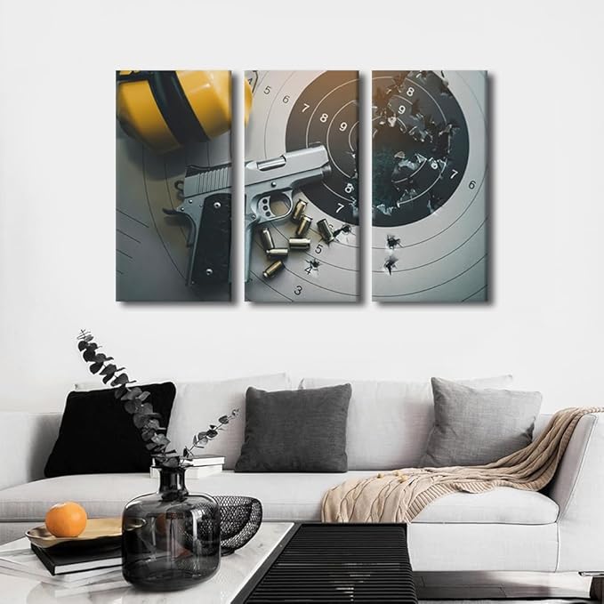 Modern Decoration Bullseye Canvas Art Wall Decor for Office Bedroom Wall Art Inspirational Pictures for Living Room Winner Concept Wall Painting Wall Art Stretched and Framed Ready to Hang 24"Wx36"H