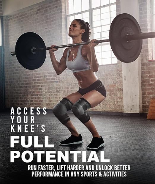 Knee Compression Sleeve - Knee Braces for Knee Pain Women, Knee Sleeve, Knee Compression Sleeve Women, Knee Support Men, Rodilleras, Compression Knee Sleeves Men