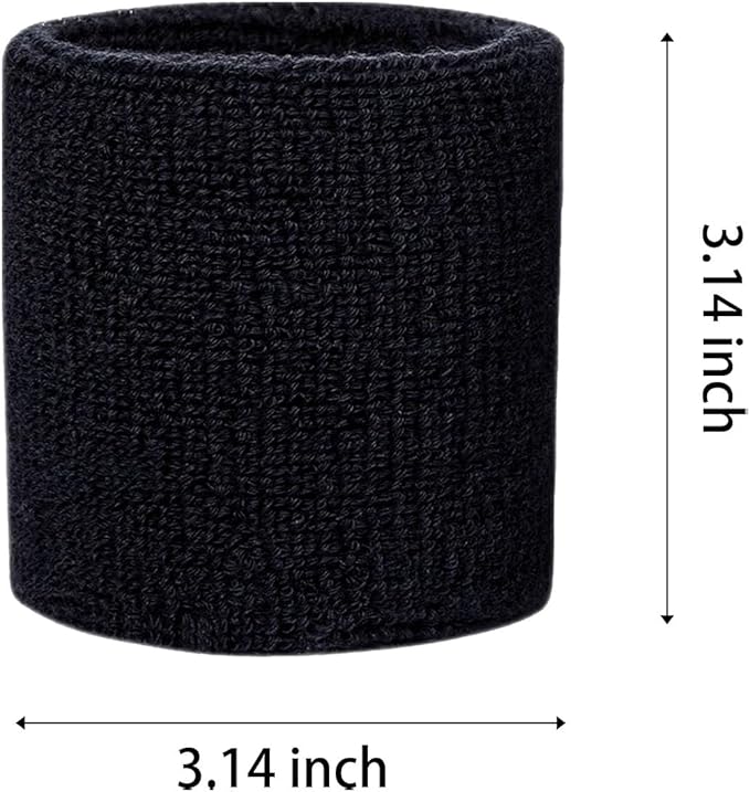 Wristbands Sweatbands for Men & Women, Breathable Tennis Wrist Bands Absorbent Sweat Band Multiuse Wristband for Basketball, Running, Gym, Working Out
