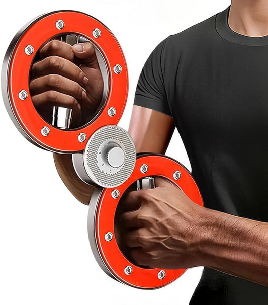 Adjustable Boxing Speed Arm Trainer – Home Gym Wrist & Arm Strengthener with Flywheel Resistance – Multi-Functional Combat Training Tool for Boxing, MMA, Fitness (Black/Red)
