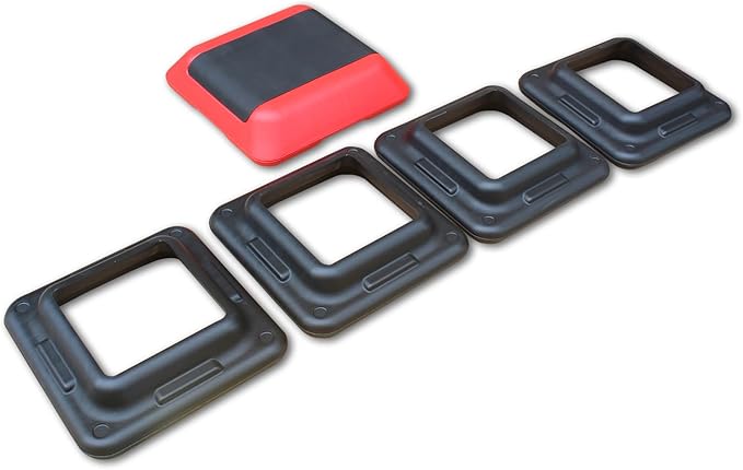 16" x 16" Adjustable Aerobic Step Platform with 4 Risers, Workout Stepper Platform for Home Gym Fitness Exercise