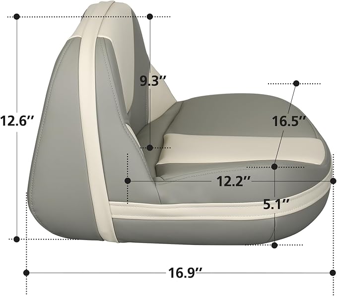 Leader Accessories Pro Casting Boat Seat Lean Pro Fishing High Back Bass Boat Seat