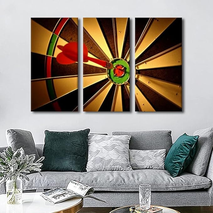 Dart Wall Art for Living Room Office Successful Concept Wall Decor Inspirational Framed Wall Painting Canvas Prints Pictures House Decoration for Bedroom Modern Artwork Ready to Hang - 40" Wx60 H