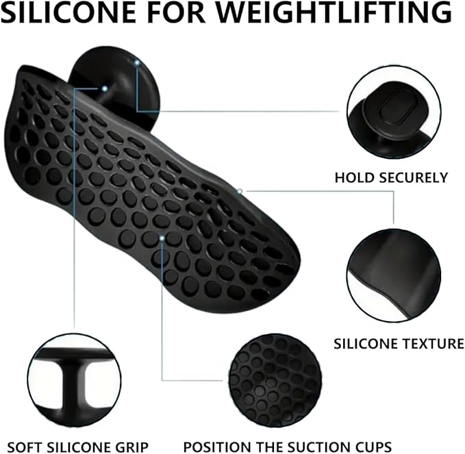Ergonomic Non-Slip Fitness Grip Pads,Secured Finger Clip Hand Grips for Weightlifting,Pull-Ups,Dumbbells,Gym Workout Gloves,Palm Protectors for Men and Women(Black/Grey)