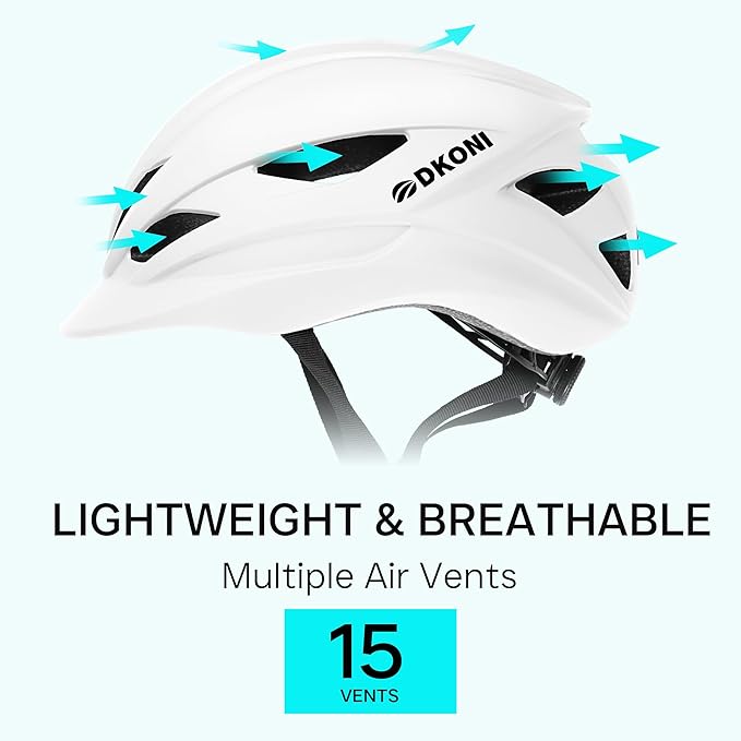 Bike Helmet Adult Urban:Bicycle Helmet for Men Women with USB Charge Detachable Taillight Helmets for Commuter Cycling Scooters