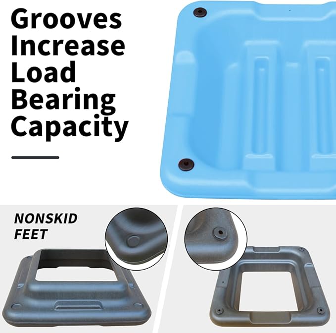 Height-Adjustable Step Aerobics Platform Fitness Equipment Stepper Trainer Exercise Step Platform with 4 Riser