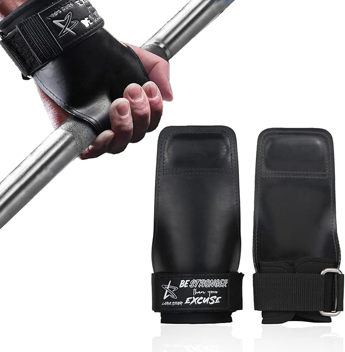 LARA STAR Weight Lifting Wrist Straps for Maximum Grip Support,Lifting Strap for Weightlifting, Gym Grips Hook for Deadlifts, Powerlifting, Heavy Shrug Women/Men