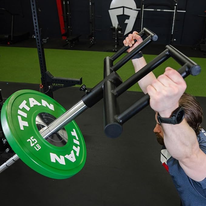 Titan Fitness Skinny Viking Press Landmine Attachment, 28mm Neutral Grip Handle, Fits 2" Olympic Barbell, Home Gym Equipment for Shoulder Press, Row, Squat, Deadlift & More