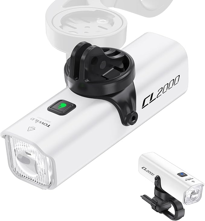 TOWILD CL2000 Bike Lights for Night Riding,2000LM Super Bright Bicycle Headlight,Waterproof Bike Front Light for Mountain Road Cycling Commuting