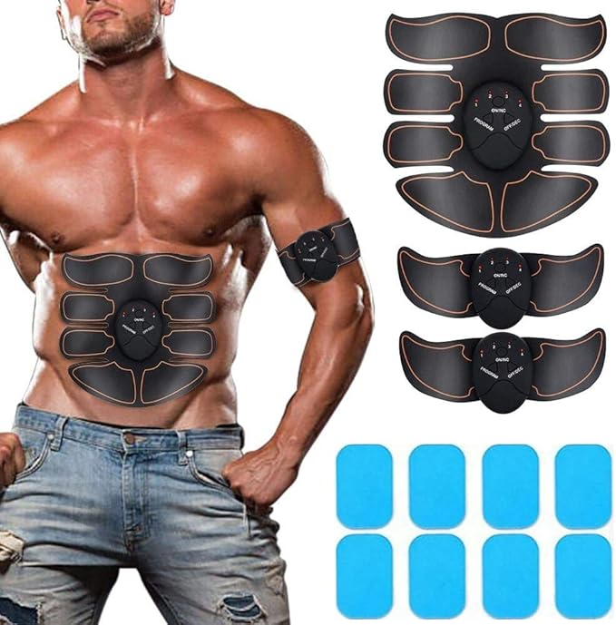 ABS Muscle Stimulator, Abdominal Muscle Toner ABS Training Workout Belt Body Toing Gear Waist Trimmer Fitness Equipent Home Office Exercise for Abdomen/Arm/Leg