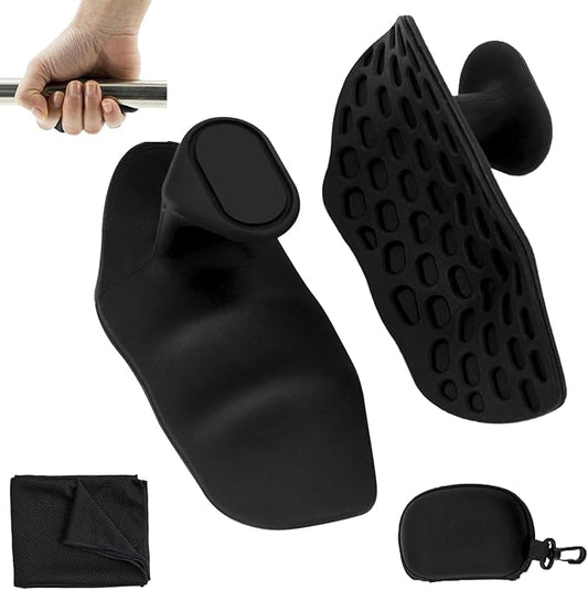 Weight Lifting Grips for Men & Women - Non-Slip Gym Grips with Cooling Towel, Ergonomic Workout Gloves for Weightlifting
