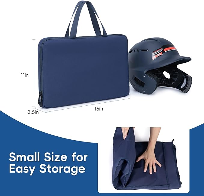 Baseball/Softball Dugout Organizer - 15+ Helmet & Glove Storage Bag, Military-Grade 900D Fabric & 6 Reinforced Steel Hooks