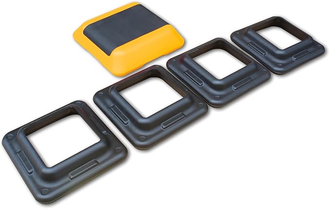 16" x 16" Adjustable Aerobic Step Platform with 4 Risers, Workout Stepper Platform for Home Gym Fitness Exercise