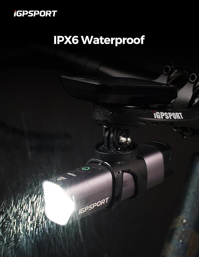 iGPSPORT Smart Bike Light, 500/800/1200 Lumens Bright Bicycle Headlight for Night Riding Cycling Rechargeable Waterproof