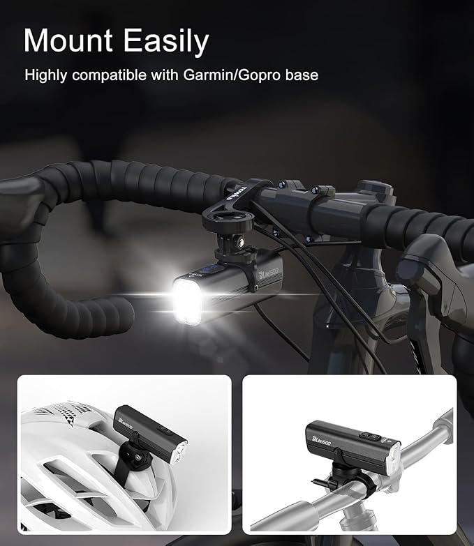 TOWILD DLite1800 Bike Lights for Night Riding 1800LM Dual Light Source System,Super Bright Front Bicycle Light Waterproof Bike Headlight for Mountain,Road,Commuter Cycling -Fits All Bikes