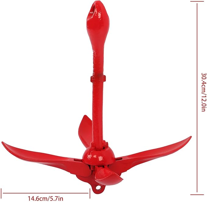3.3 lb Folding Grapnel Anchor for Small Boats Kayaks Canoe Paddle Boards