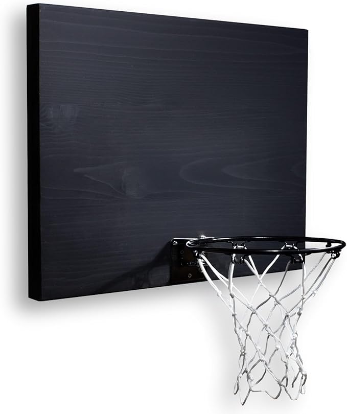 Elite Mini Basketball Hoop & Ball Set, Wall Mount, Indoor Made in The USA Cedar Backboard. Includes 9” Hoop, Net, Pump & 5 Mini Basketballs.