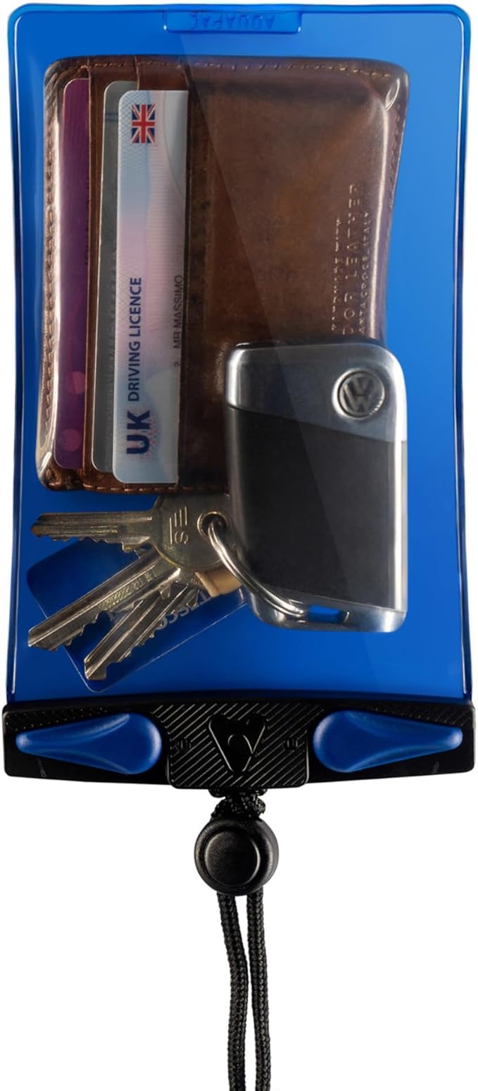 Aquapac Keymaster+ Waterproof Travel Case, Made in the UK, Carry Cord, Travel Essential, 5 Year Warranty, Watersports, Hiking, Mountain Biking, Running Accessory