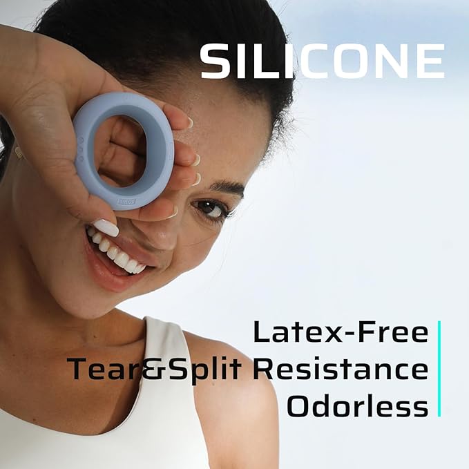 BERTER Hand Grip Strengthener, Grip Strength Trainer, Fingers Exerciser Set, Silicone Rings for Muscle Training Sports Rock Climbing Finger Rehabilitation Training, Home and Office (3 PCS)