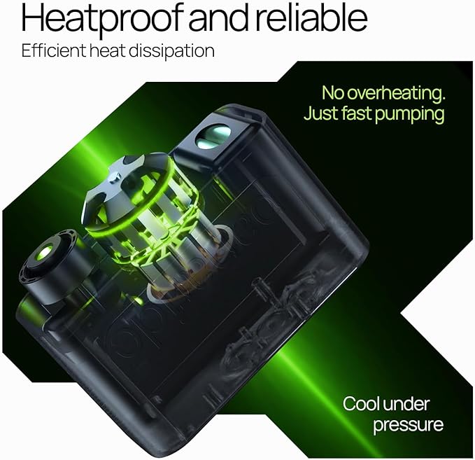 Mini Bike Pump, 120 PSI Mini Electric Bike Pump, 120g, Smart Auto-Stop, ±1 PSI Accuracy, Portable Electric Bike Pump Works with Presta & Schrader Valves