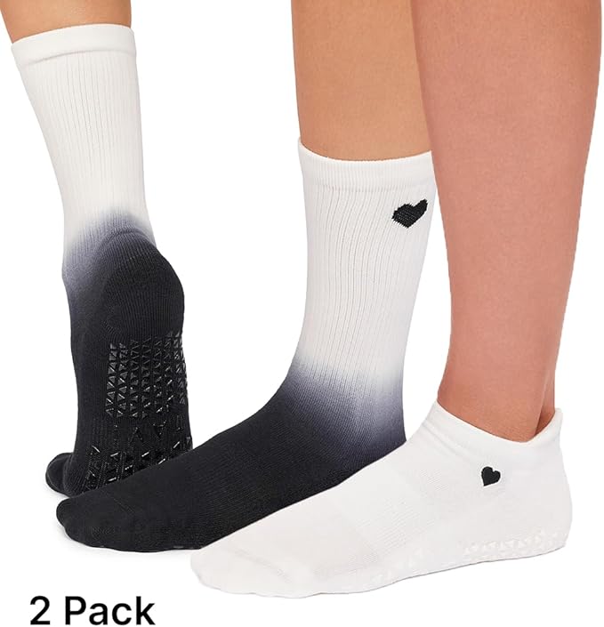 TAVI Women’s Savvy Grip Socks, Multi-Pack - Pilates Socks with Grips for Women, Slipper Socks for Pilates, Yoga, and Ballet