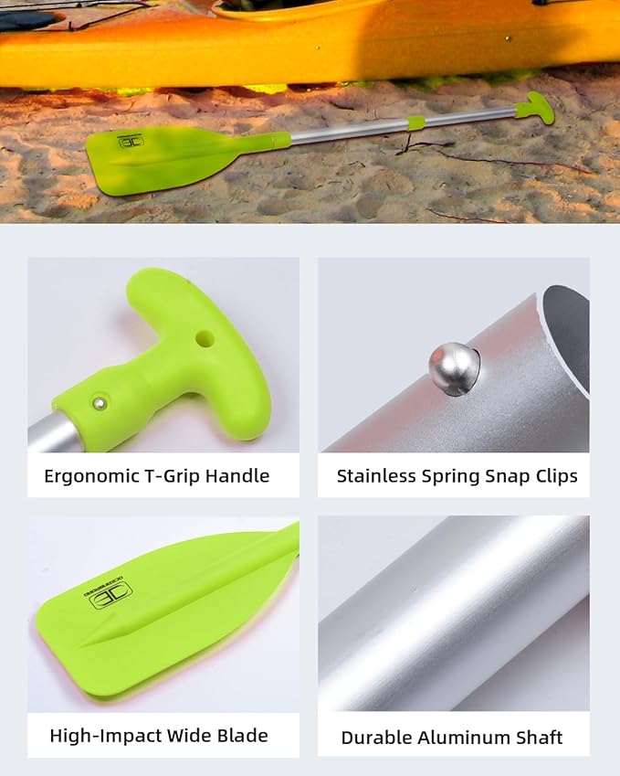 OCEANBROAD Telescoping Emergency Paddle 21''-42''（Assembling Required）/26''-54'' Aluminium Shaft for Kayaking Boating Canoeing River Tubing