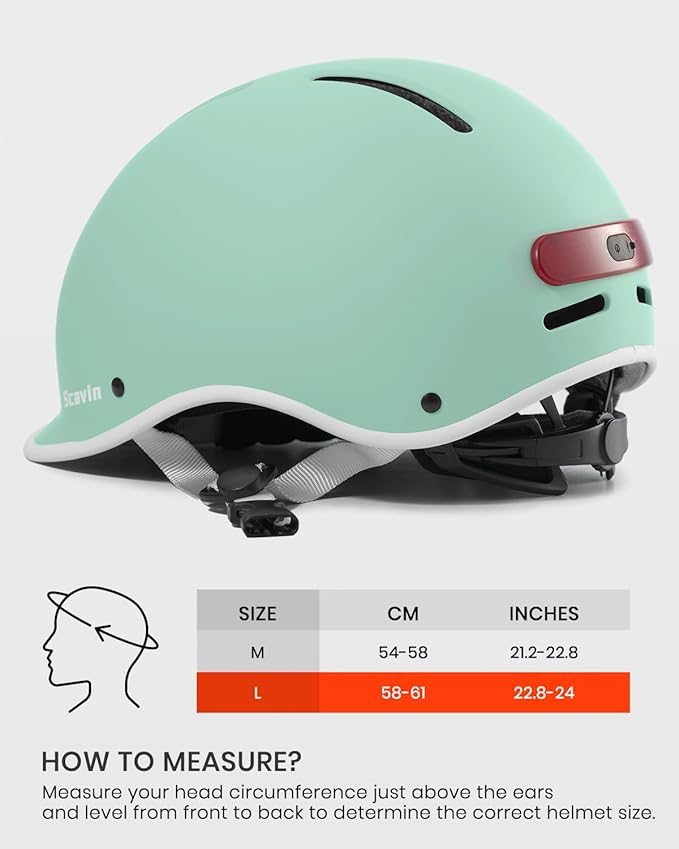 Bike Helmet for Adult: Bicyle Helmet with EPS Foam Interior for Men & Women, Adjustable Cycling Helmet with LED Light Safety Certified for Commuting