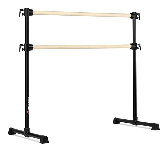 VITA Barre Portable Freestanding Double Ballet Barre, Professional | Adjustable Height, Made in USA, Home or Gym Exercise Equipment for Kids & Adults | Dance, Fitness, Pilates