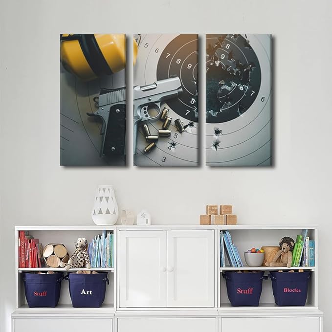 Modern Decoration Bullseye Canvas Art Wall Decor for Office Bedroom Wall Art Inspirational Pictures for Living Room Winner Concept Wall Painting Wall Art Stretched and Framed Ready to Hang 24"Wx36"H
