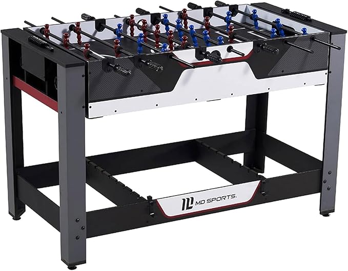MD Sports Combination Games Multiple Styles Arcade Collection, Billiards, Ping Pong, Hockey, Basketball and Foosball Combination Kit Comes with All The Basics