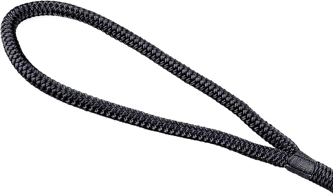 Amarine Made Dock Line, Double Braided Nylon Dock Lines 4840 lbs Breaking Strength (L: 20 ft. D:1/2 inch Eyelet: 12 inch) 2 Pack of Marine Mooring Rope Boat Dock Lines Working Load Limit:968 lbs