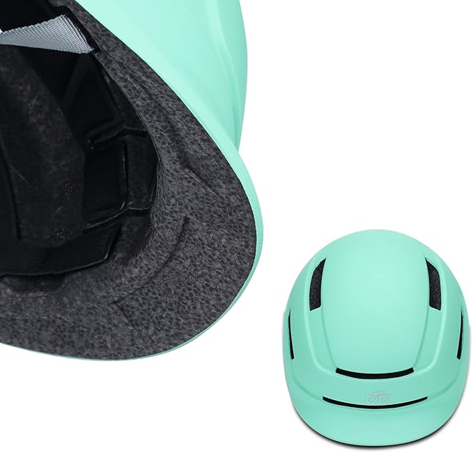 Adult Urban Bike Helmet - Adjustable Fit System & Integrated Taillight for Men Women