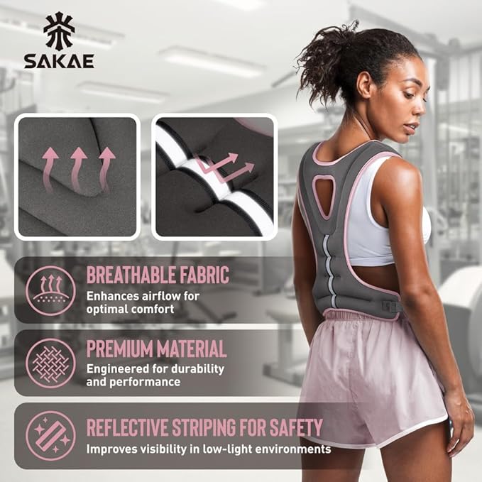 SAKAE Aerobics Step Platform Set with Weighted Vest & Measuring Tape, Adjustable Height 2 Level Risers Workout Step Trainer with Non-Slip Surface, Step Platform for Home Exercise, Multiple Colors