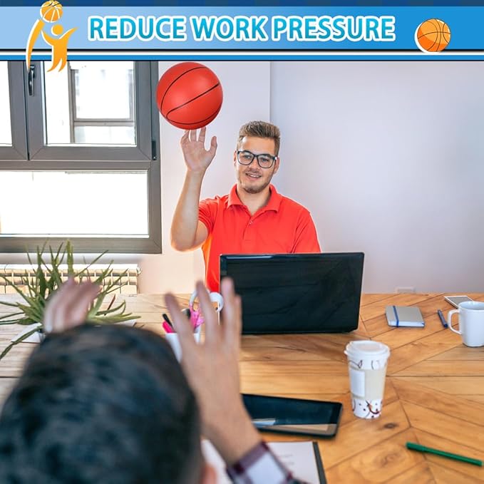 6" Mini Basketball for Kids & Adults, Indoor Basketball for Over-Door Hoop, Toddler Balls Arcade Game 5 Pack