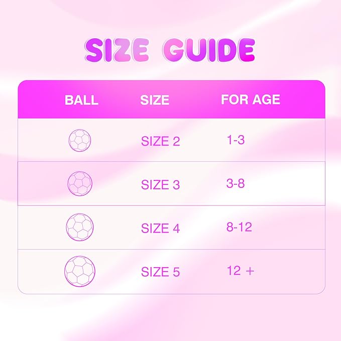 Kids Soccer Ball Size 2 Size 3 Size 4 Glitter Unicorn Dinosaur- For Toddlers Kids Age 1-3 3-8 8-12 - Sports & Outdoors Ball Inflatable with Pump - Gift for Girls Boys Children Youth School Birthday