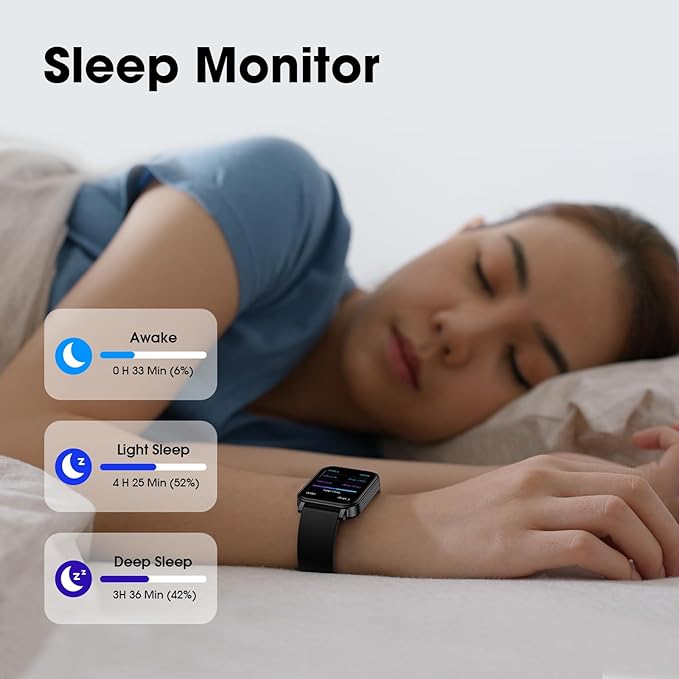 Kummel Smart Watch for Teens No App/Phone Required, Fitness Watches for Teens with Heart Rate, Sleep Monitor, Step Counter for Walking, Pedometer Watch for Women/Men, Lightweight