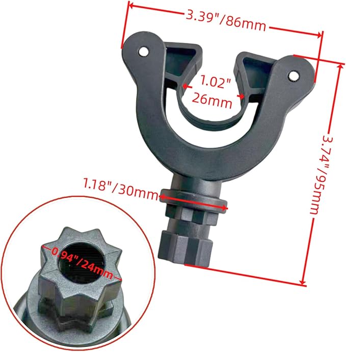 Paddle Holder, Canoe Support Frame, Used with Octagonal Multifunctional Base for Kayak Paddle Placement