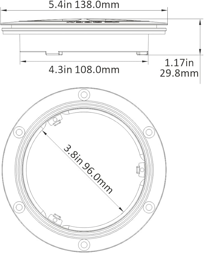 SEAFLO Deck Plate Hatch for Marine Boat Kayak Choose Size, Color and Storage Bag