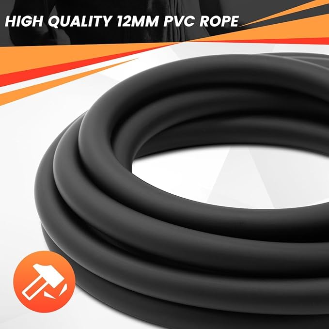 FEECCO Weighted Jump Rope - Heavy PVC Ropes with Metal Handles and Ball Bearings
