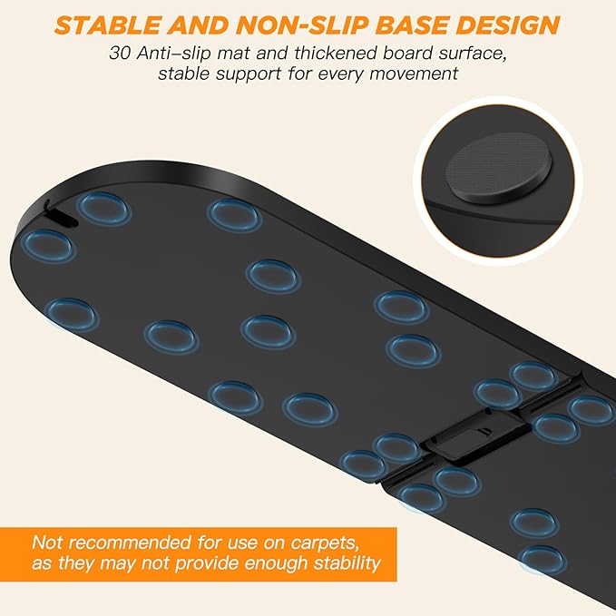 Foldable Pilates Board for Home Workout, 2025 New Pilates Reformer Set with Smart Timer, 7-in-1 Multifunctional Pilates Board Fitness Board, Pilates Reformer Machine Pilates Sliding Board