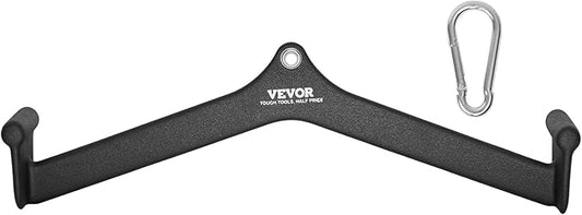 VEVOR LAT Pulldown Attachments, Cable Machine Rowing T-bar V-bar Tricep Pull Down Bar, Back Strength Training Rubber Coated Handle Grip, Bicep Curl Tricep LAT Pulldown Bar for Home Gym Fitness