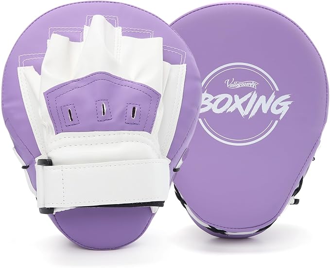 Valleycomfy Boxing Curved Focus Punching Mitts- Leatherette Training Hand Pads