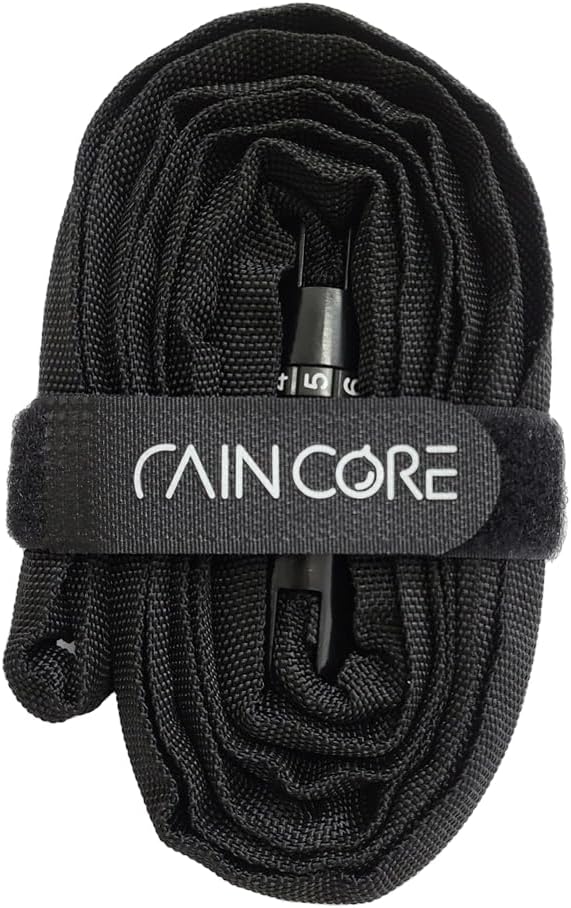 RAINCORE Light Weight Bike Cable Lock for Heavy Duti Anti Theft - 79 inch (200cm) - 0.47lb (216g) - Bike Chain Lock with Chain Cutter Proof Fiber - Patented Korea - Security Cable (79 inches)